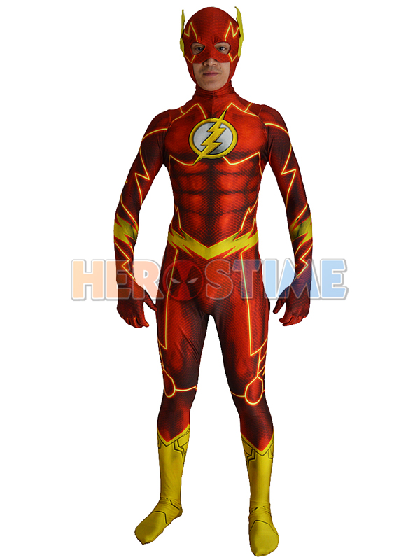 The New 52 Flash Costume 3D Shade Cosplay Suit